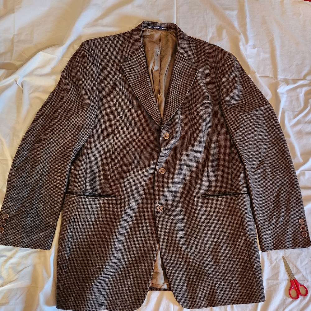 Daniel Cremieux Brown Sport Coat with Notched Lapel Wool 44L